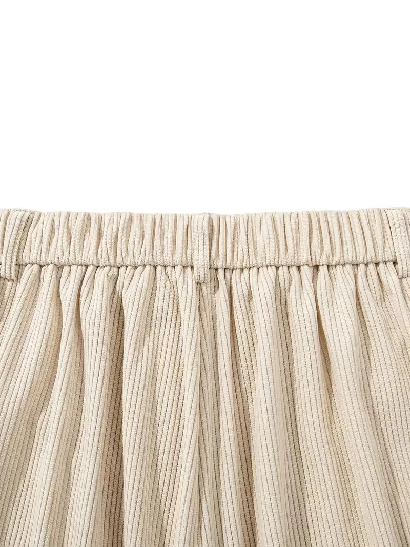 Corduroy trousers with straight legs