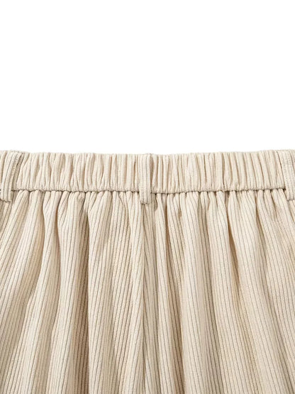 Corduroy trousers with straight legs