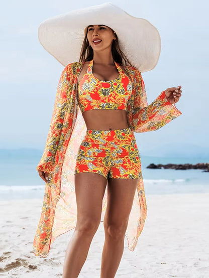 Cover-up with Halter Neck and Shorts