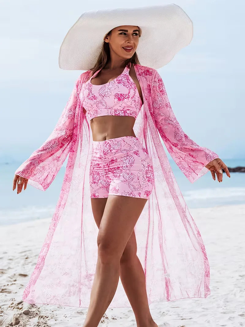 Cover-up with Halter Neck and Shorts