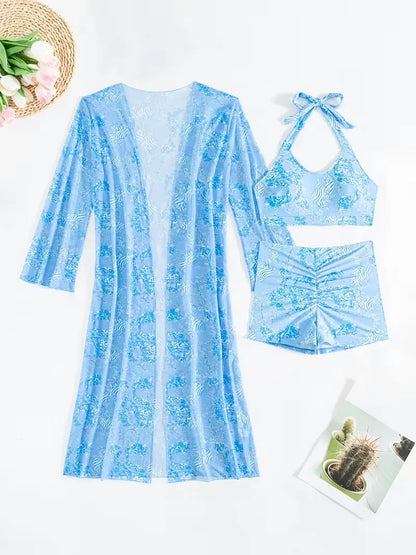 Cover-up with Halter Neck and Shorts