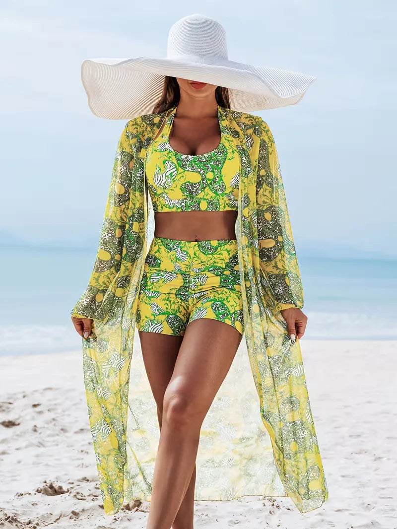 Cover-up with Halter Neck and Shorts
