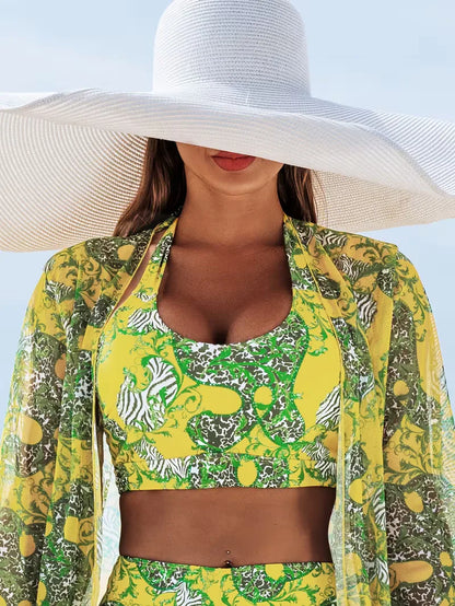Cover-up with Halter Neck and Shorts