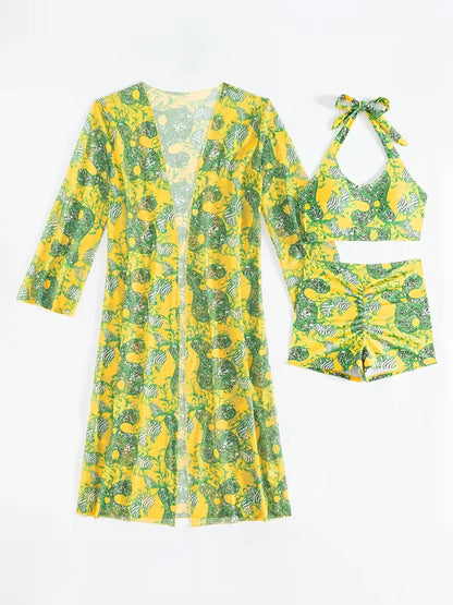 Cover-up with Halter Neck and Shorts