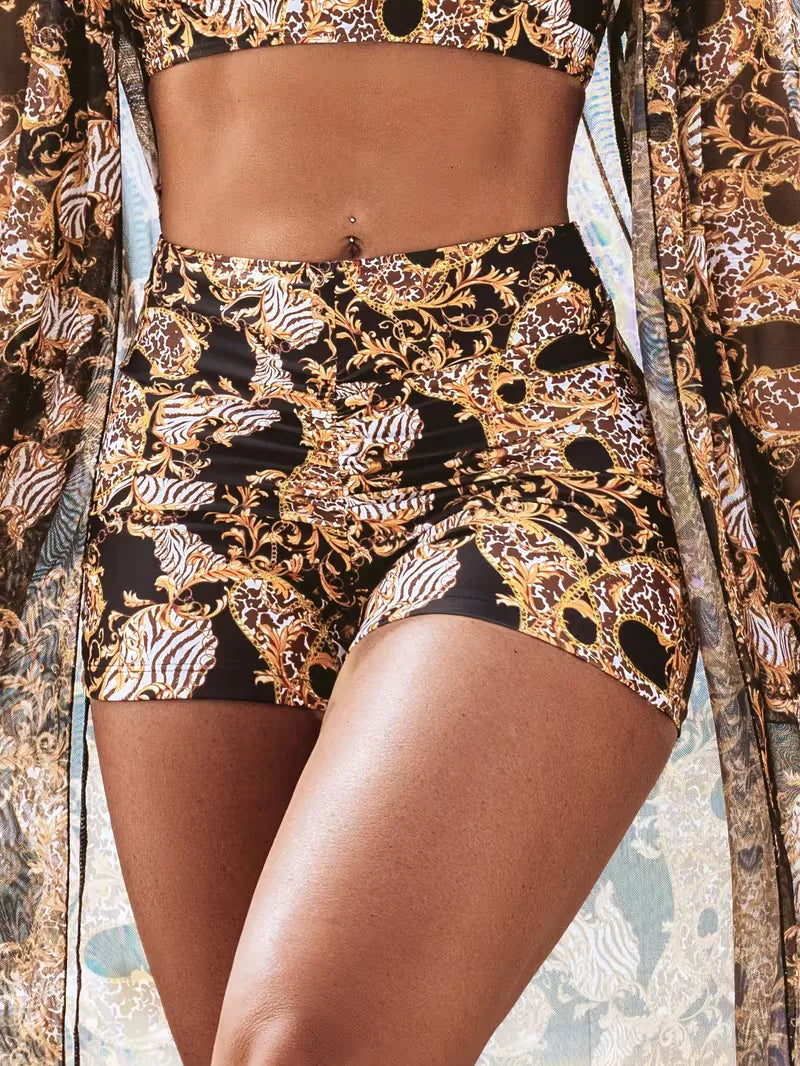 Cover-up with Halter Neck and Shorts