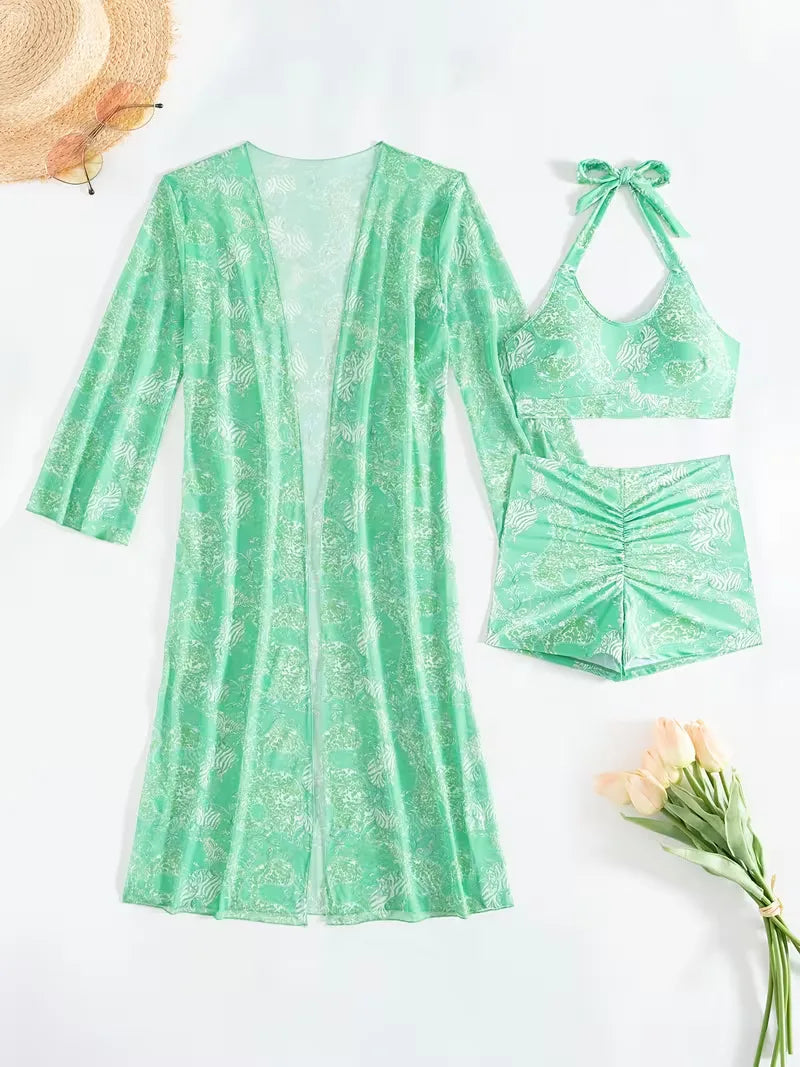 Cover-up with Halter Neck and Shorts