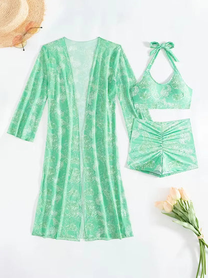 Cover-up with Halter Neck and Shorts