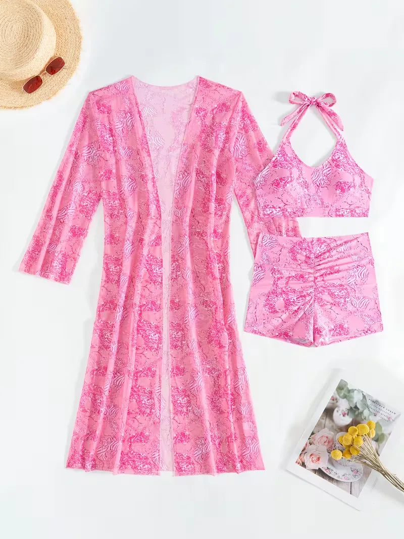 Cover-up with Halter Neck and Shorts