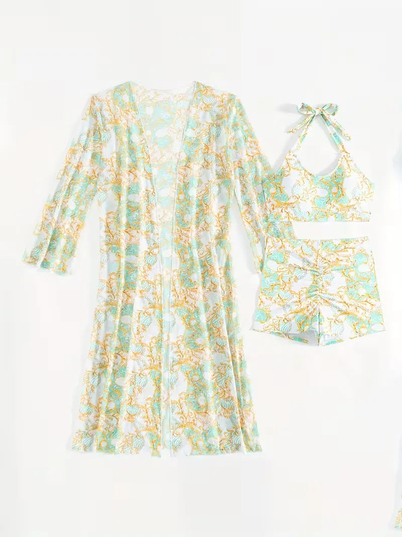 Cover-up with Halter Neck and Shorts