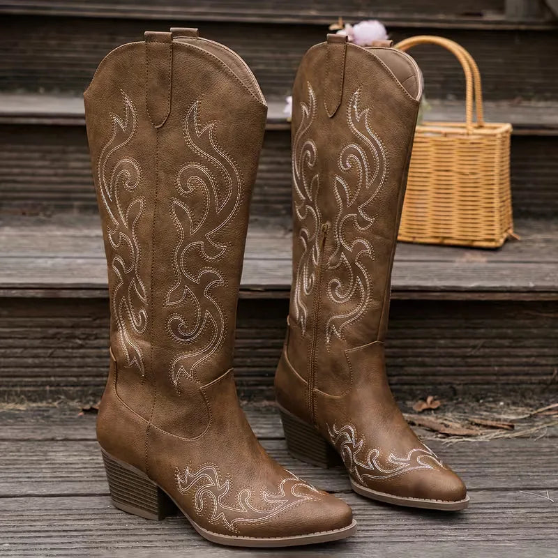 Cowboy Boots with Embroidery