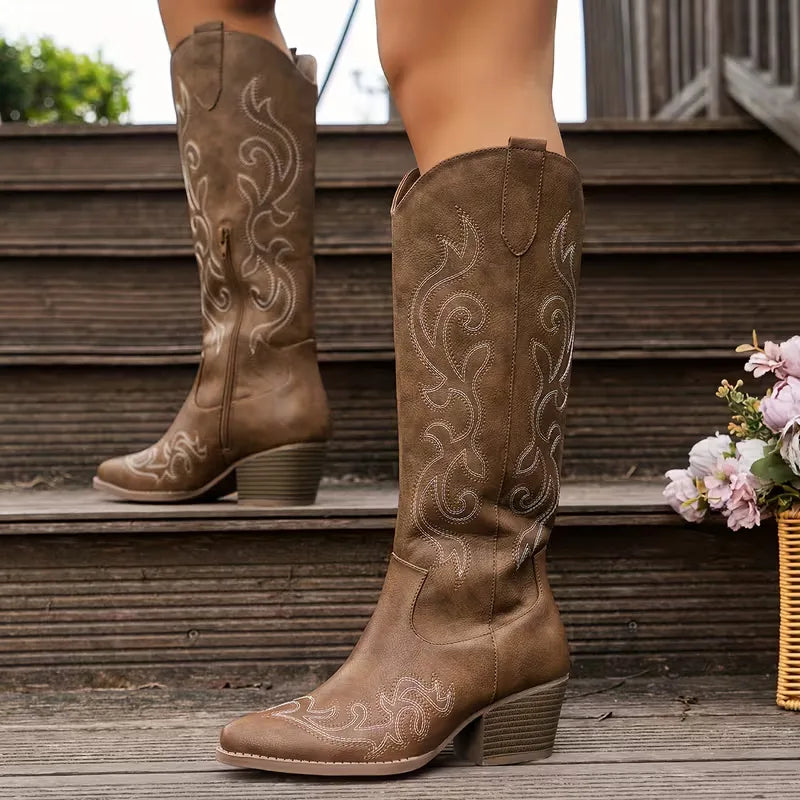 Cowboy Boots with Embroidery