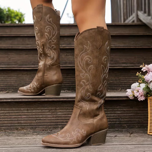 Cowboy Boots with Embroidery