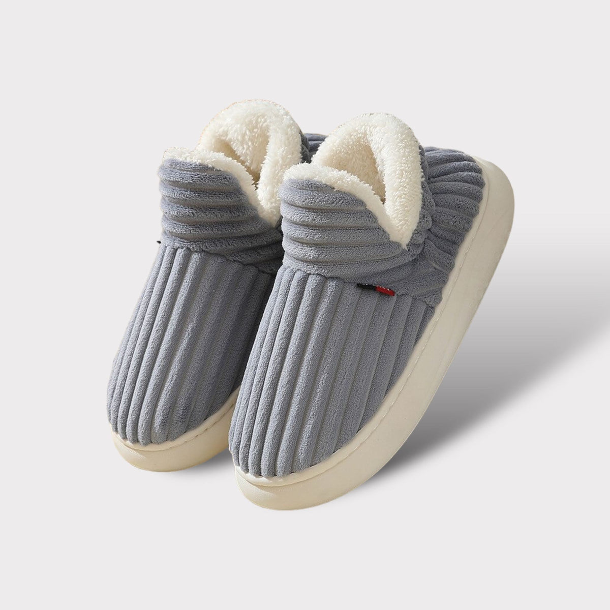 Winter Comfortable Slippers with Ribbed Texture for Women