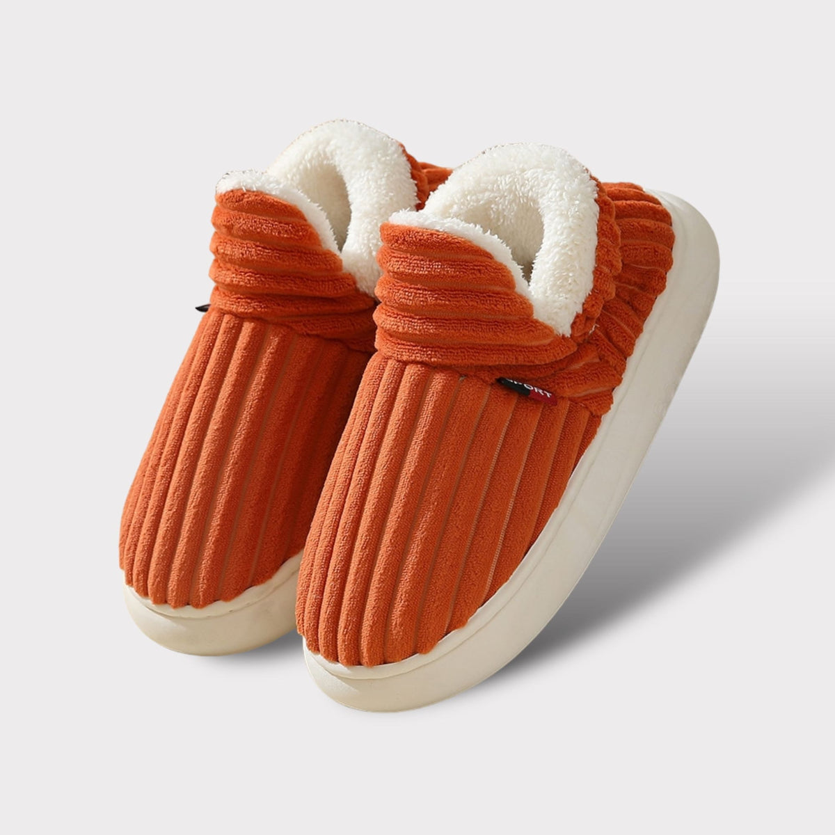 Winter Comfortable Slippers with Ribbed Texture for Women