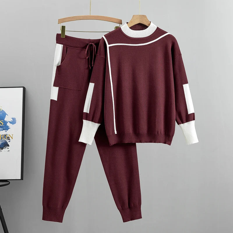 CozyKnits – Warm Knitted 2-Piece Set for Women