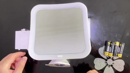 Miroir de maquillage LED LumiView grossissant 10x – lumineux, pratique et convivial