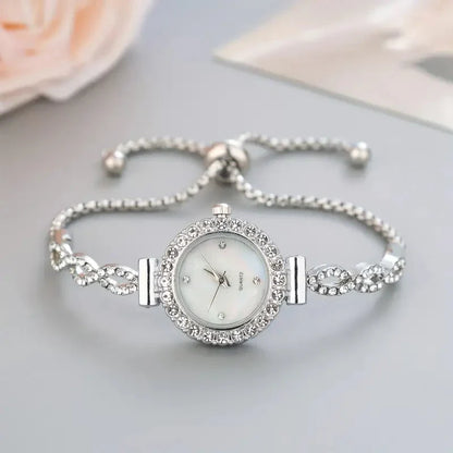 Orologio da donna con bracciale elegante - Dettagli in cristallo e lusso intramontabile