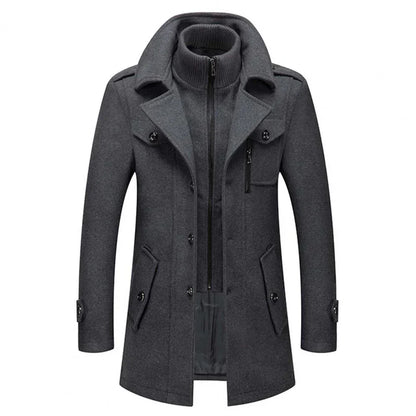 Cappotto invernale da uomo a due pezzi con fodera interna rimovibile