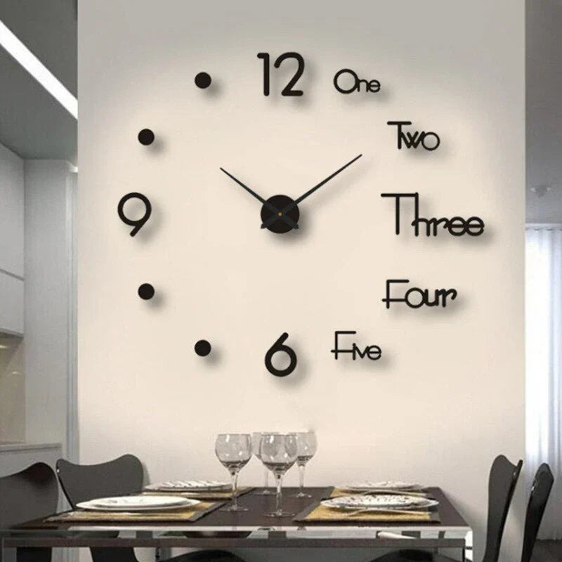 Reloj de pared para montar - Diseño minimalista de acrílico - Único y elegante