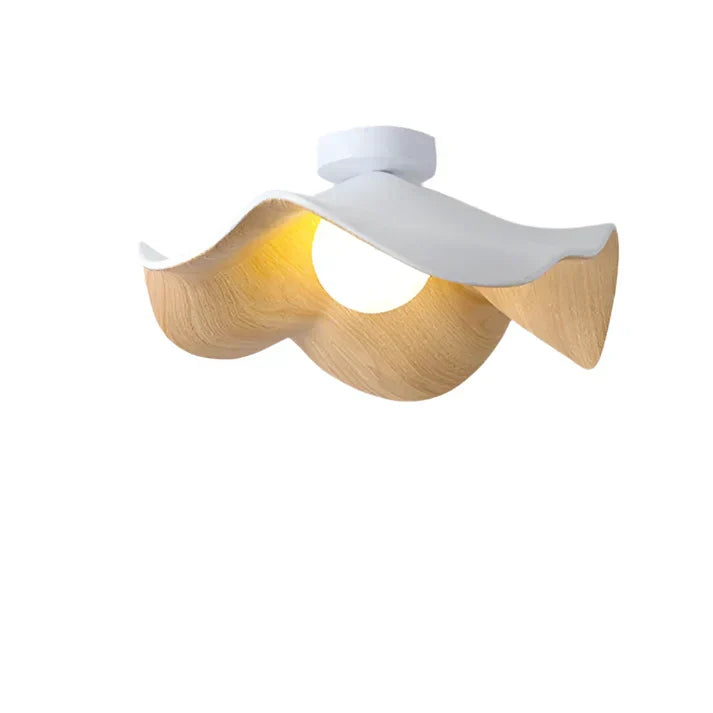 Scandinavian Wooden Lotus Pendant Light