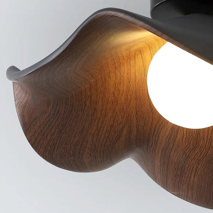 Scandinavian Wooden Lotus Pendant Light
