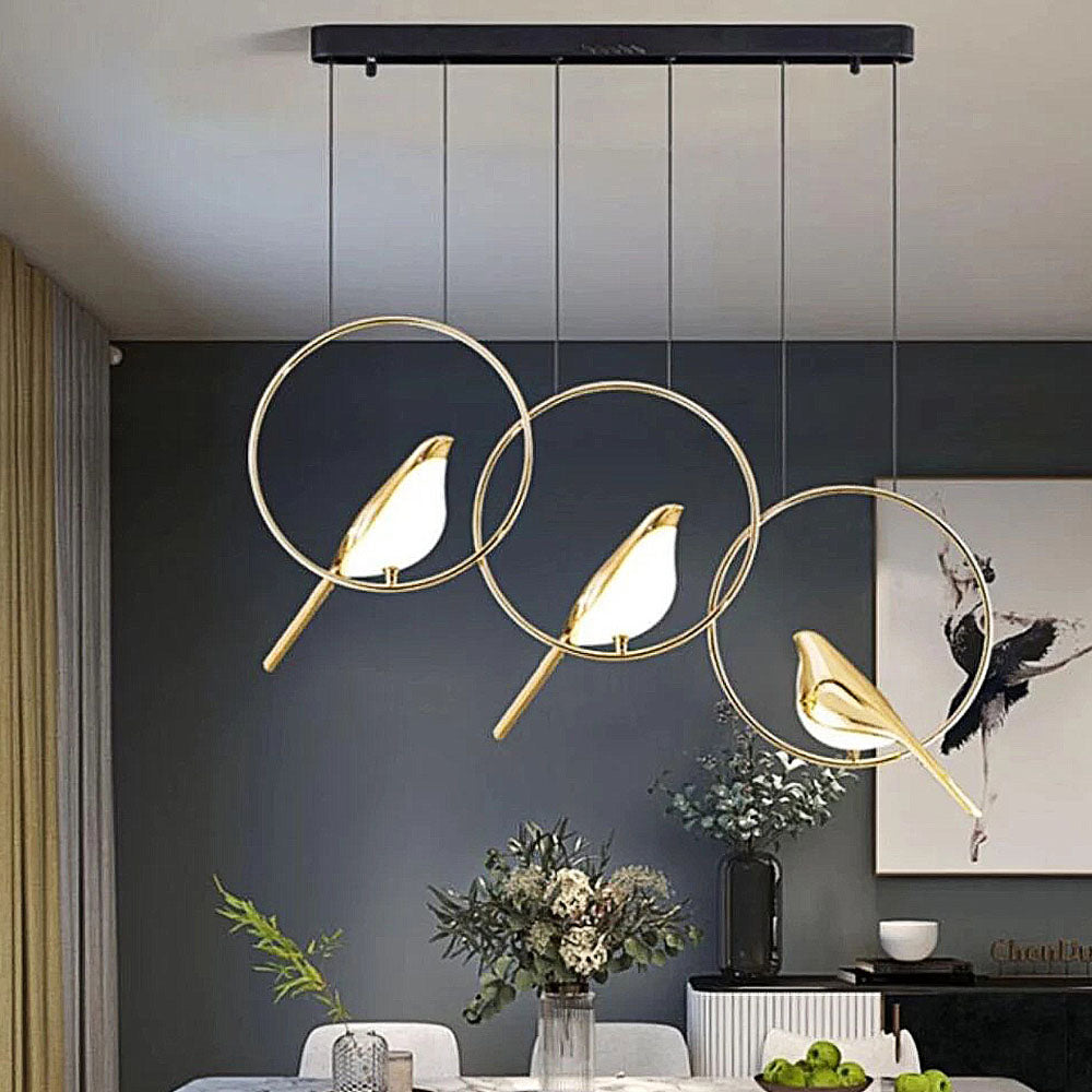 SkyLight-Pendelleuchte mit Vogelringen – Einzigartiges und fröhliches Design
