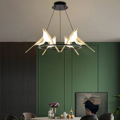 Lámpara colgante SkyLight con anillos de pájaros – Diseño único y alegre