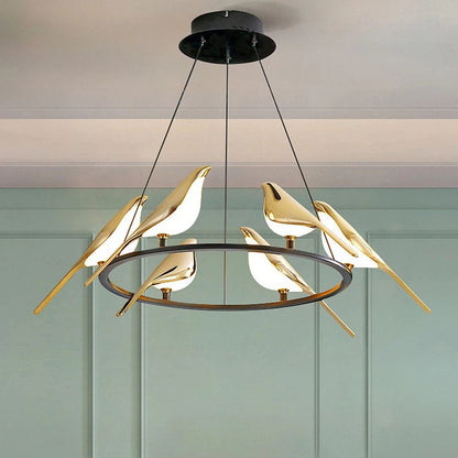 Lámpara colgante SkyLight con anillos de pájaros – Diseño único y alegre