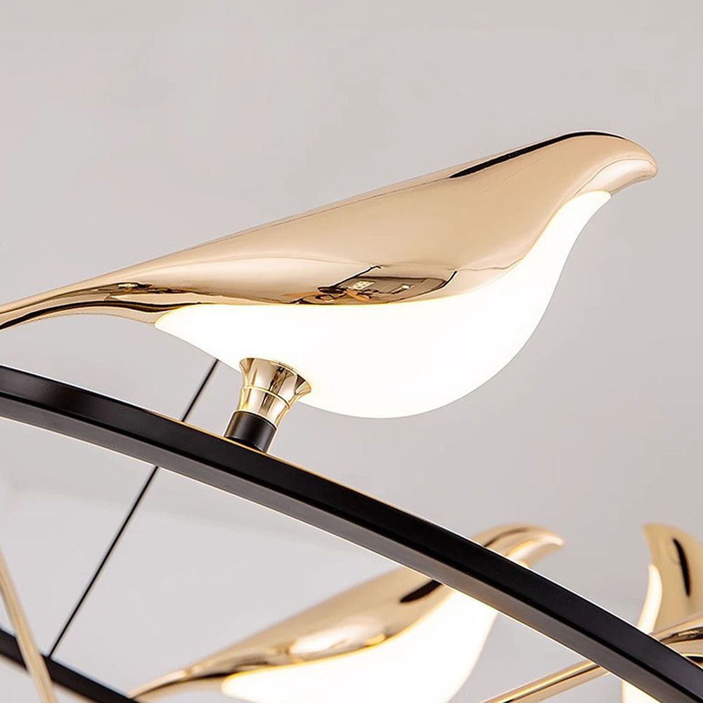 Lámpara colgante SkyLight con anillos de pájaros – Diseño único y alegre