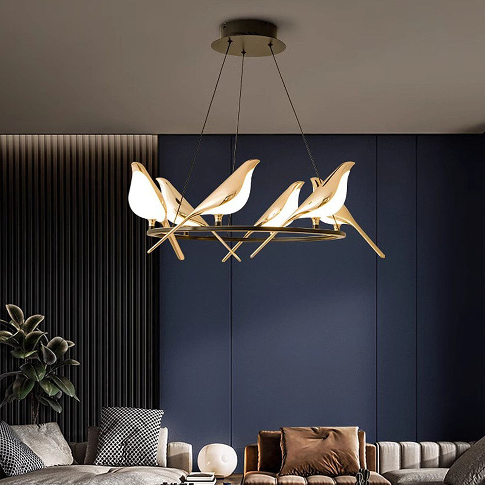 Lámpara colgante SkyLight con anillos de pájaros – Diseño único y alegre