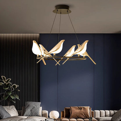 Lámpara colgante SkyLight con anillos de pájaros – Diseño único y alegre