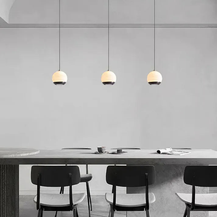 Luxe marmeren hanglamp met albast