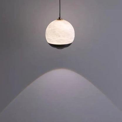 Luxe marmeren hanglamp met albast
