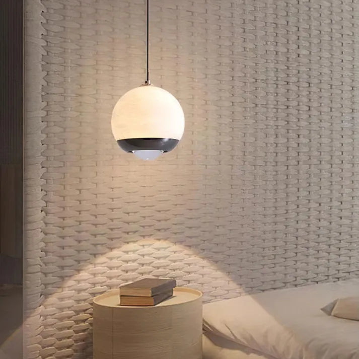 Luxe marmeren hanglamp met albast
