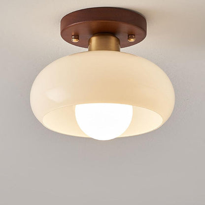 Retro White Ceiling Lamp Compact and Stylish