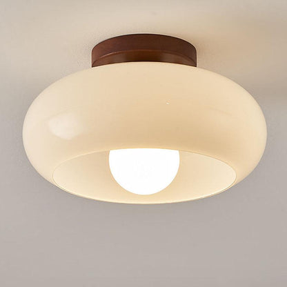 Retro White Ceiling Lamp Compact and Stylish