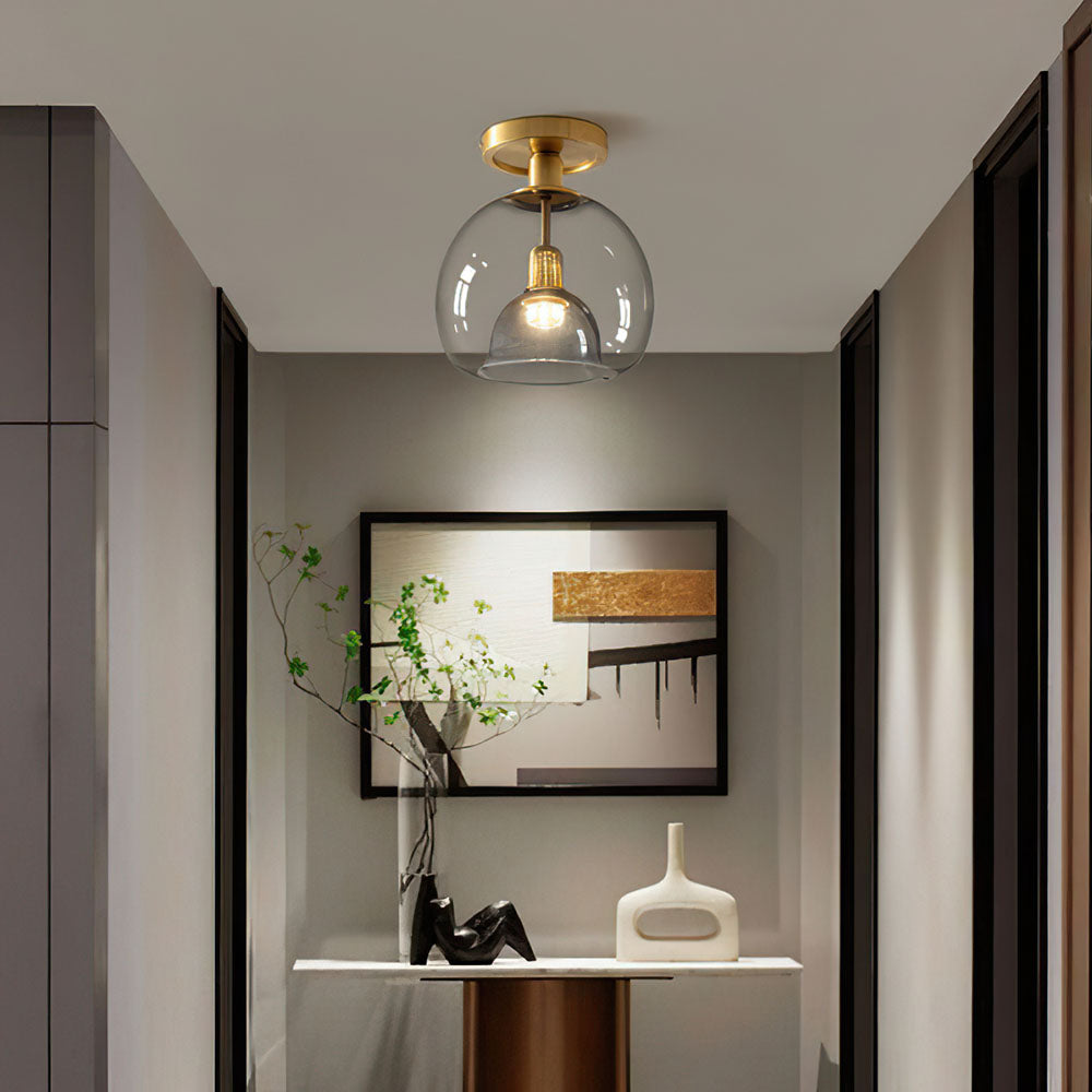 Stylish Ceiling Light in Grey Glass
