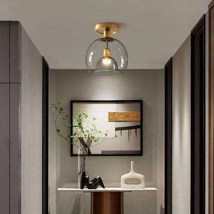 Stylish Ceiling Light in Grey Glass