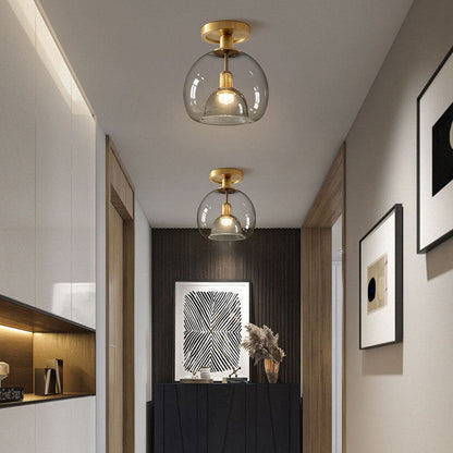 Stylish Ceiling Light in Grey Glass