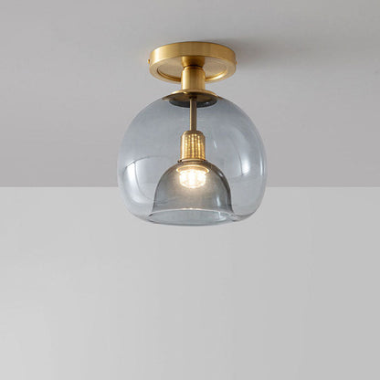 Stylish Ceiling Light in Grey Glass