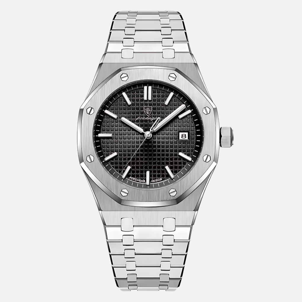Elegante Herrenuhr aus Edelstahl