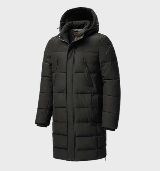 Daan | Classic wind and waterproof parka jacket with a thick hood