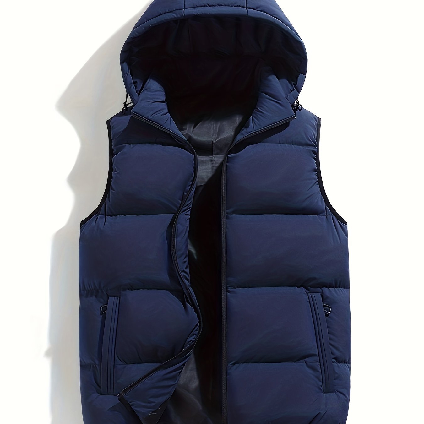 Daan | Warm padded men's gilet with a high collar and hood