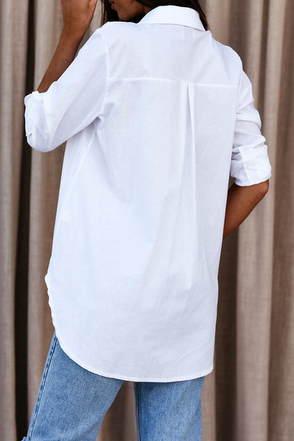 Ademend Oversized Blouse with Long Sleeves for Women