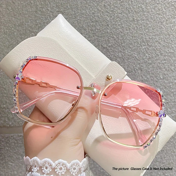 Dalis – Rimless Sunglasses with Sparkling Crystals