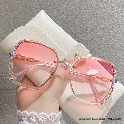 Dalis – Rimless Sunglasses with Sparkling Crystals