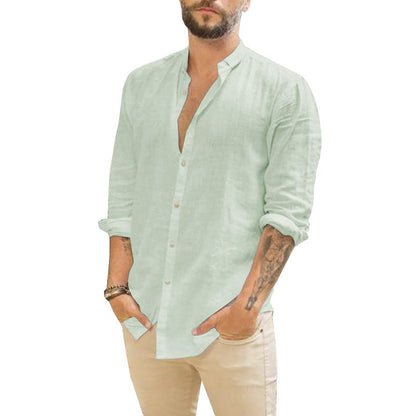 Damian | Plain Linen Men's Shirt
