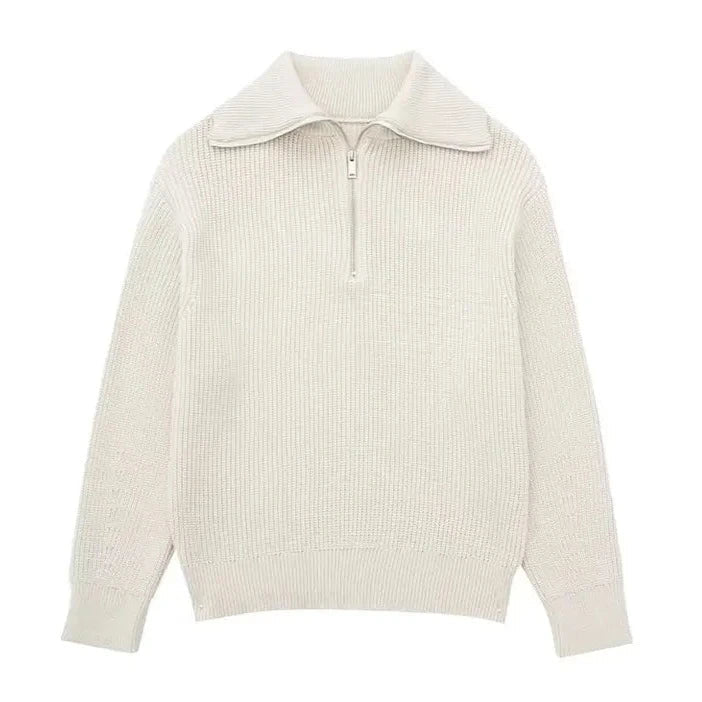 Damian | Striped Zip Sweater