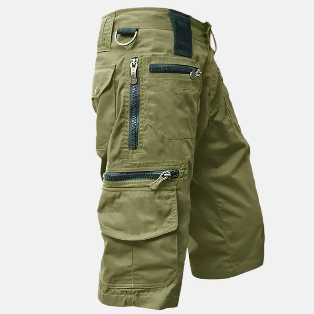 Utility Cargo Shorts for Men with Knee-Length Fit