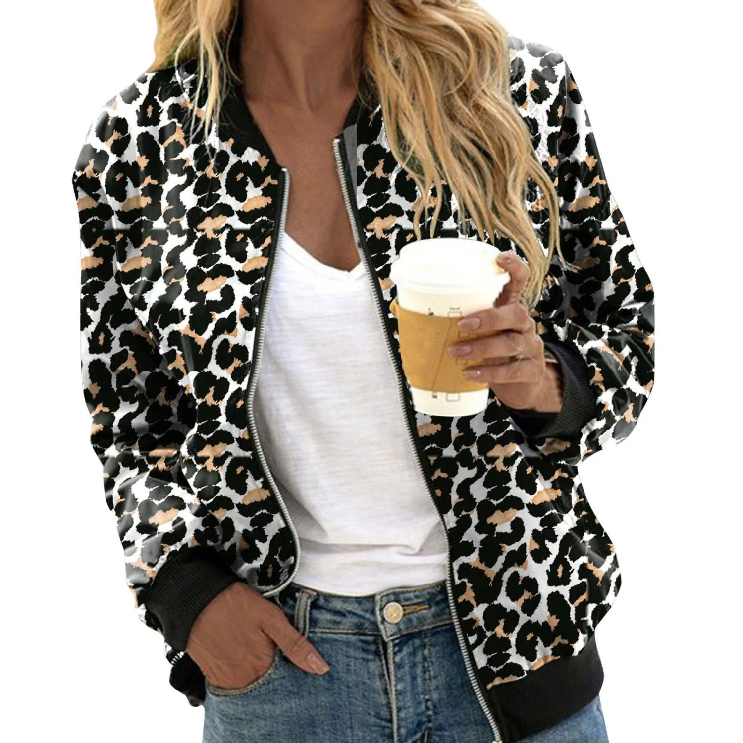 Daring Women’s Leopard Print Jacket – Rona